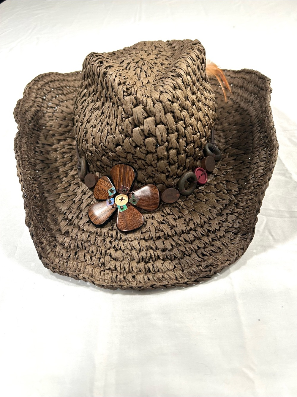 Prairie Style Crocheted Beaded Shapeable Western Hat